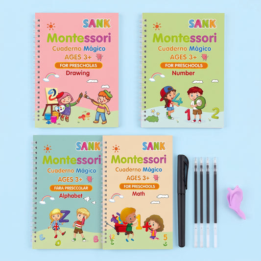KIT DE 4 CUADERNOS REUTILIZABLES - LP